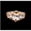 Image 2 : 4.08 ctw Kunzite and Diamond Ring - 14KT Rose Gold