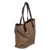 Image 3 : Gucci Brown Canvas Monogram Brown Leather Trim Tote Bag