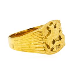 Equestrian Motif Ring - 18KT Yellow Gold