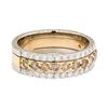 Image 1 : 1.25 ctw Brown and White Diamond Band - 18KT Rose And White Gold