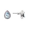 Image 2 : 2.00 ctw Aquamarine and Diamond Earrings - 14KT White Gold