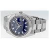 Image 7 : Rolex Mens SS 41MM Blue Baguette Diamond Datejust 2 Oyster Band Wristwatch