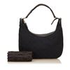 Image 7 : Gucci Black Canvas Jacquard Leather Trim Shoulder Bag