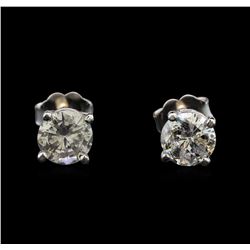 14KT White Gold 1.29 ctw Diamond Stud Earrings