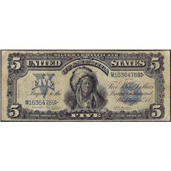 1899 $5 Indian Chief Silver Certificate Bank Note