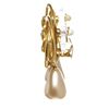 Image 2 : Chanel Gold CC Logo Faux Pearl Drop Clip On Earrings
