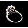 Image 3 : 2.44 ctw Tanzanite and Diamond Ring - 14KT White Gold