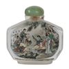 Image 1 : Large, Vintage Chinese Reverse Painted Snuff Bottle "Musical Gathering"
