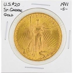1911-S $20 St. Gaudens Double Eagle Gold Coin