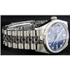 Image 3 : Rolex Stainless Steel Blue Diamond And White Fluted Datejust Mens Wristwatch