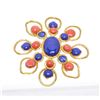 Image 1 : Chanel Gold Faux Stones Flower Vintage Brooch 93P