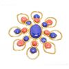 Image 3 : Chanel Gold Faux Stones Flower Vintage Brooch 93P