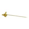 Image 2 : Horse Head Stick Pin - Yellow Gold Plated