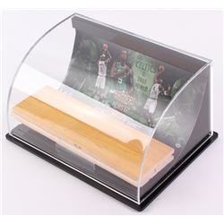 Kevin Garnett Celtics "Banners Last Forever" Game-Used Floor Piece with Custom Curve Display (UDA Ho