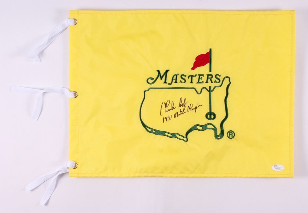 Charles Coody Signed Masters Pin Flag Inscribed 1971 Masters Champion Jsa Coa