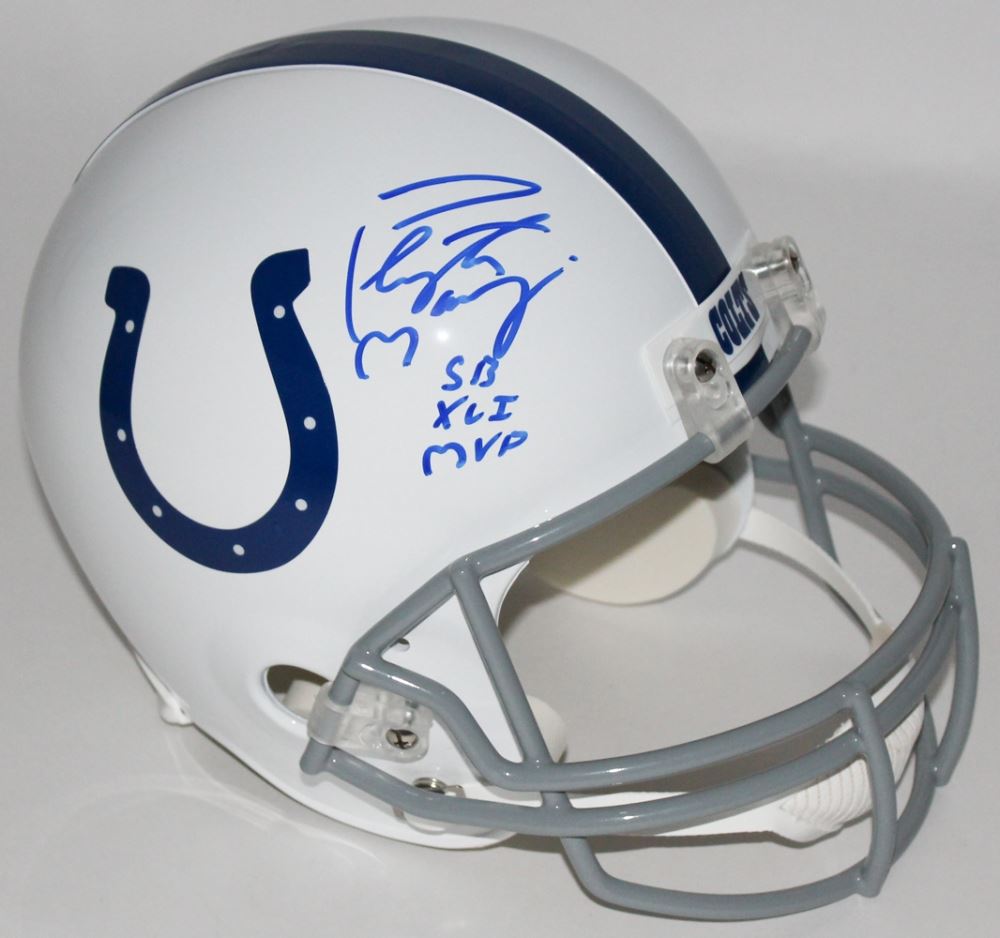 Peyton Manning Signed Colts Full-Size Helmet Inscribed