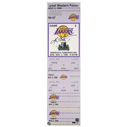 Kobe Bryant Signed  1st Game  9x33 Limited Edition Oversized Ticket on Canvas (Panini COA)