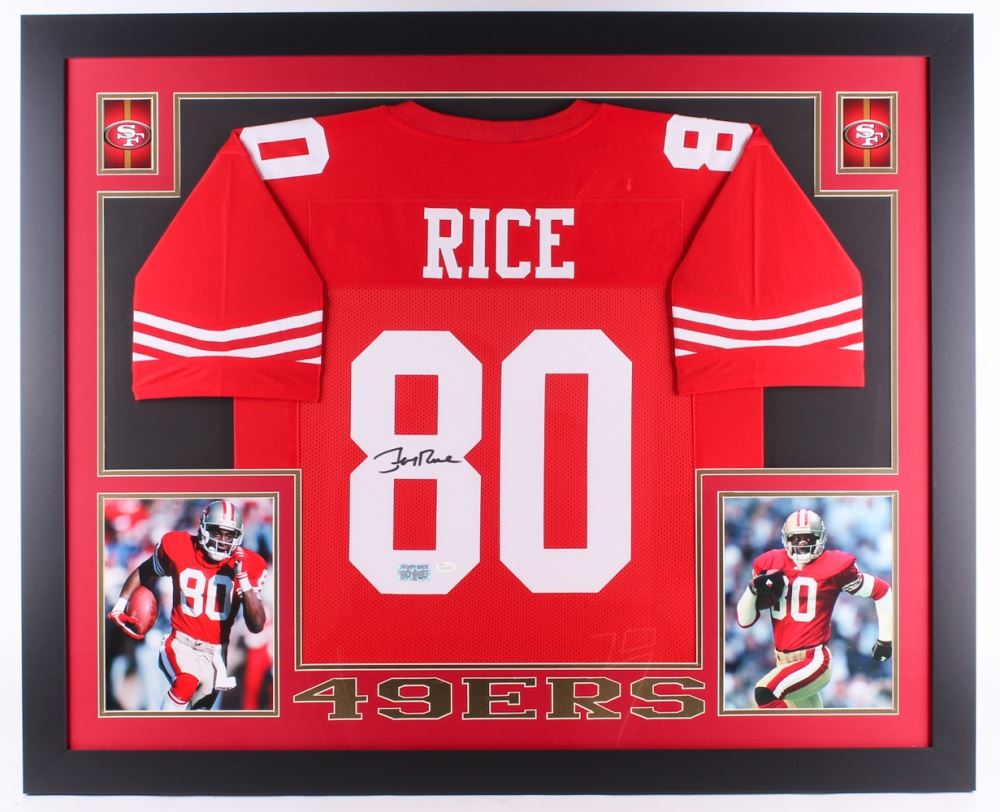 jerry rice framed jersey