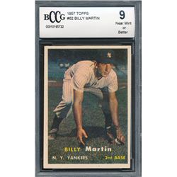 1957 Topps #62 Billy Martin (BCCG 9)