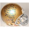 Image 1 : Rudy Ruettiger Signed Notre Dame Fighting Irish Full-Size Authentic On-Field Helmet with "Five Foot 