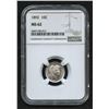 Image 1 : 1892 Barber Silver Dime (NGC MS 62)