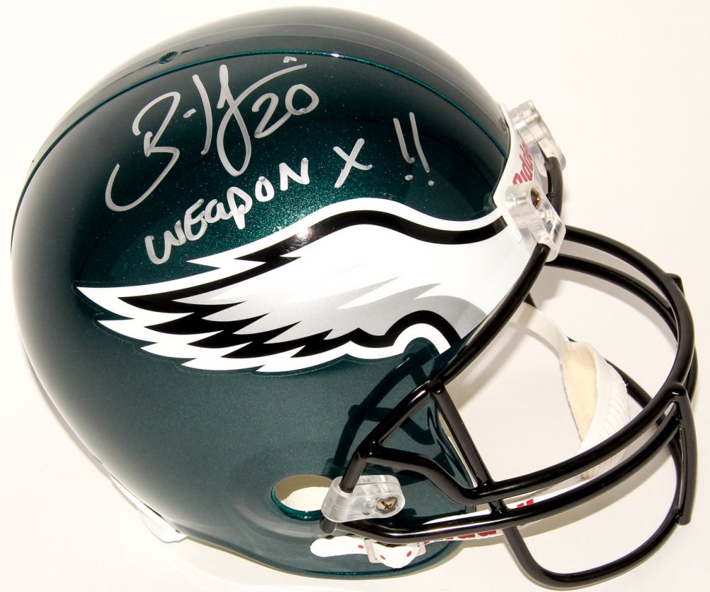 brian dawkins autographed helmet