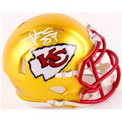 Travis Kelce Signed Chiefs Blaze Mini Speed Helmet (TSE COA)