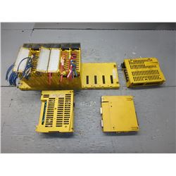 FANUC ABU10A A03B-0807-C001 10 SLOT RACK W/ 9 MODULES ***SEE PICS FOR MODULES***