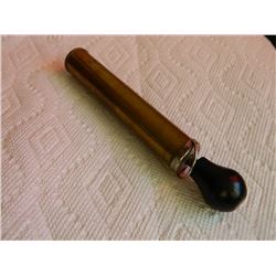 VINTAGE BRASS PUMP - WORKS  - 7" CLOSED - 11" OPEN CHROME TOP