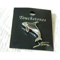 ABALONE INLAID DOLPHIN PIN