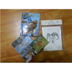 NEW POSTCARDS - BIRDS OF PREY (12), WOLVES (9) & LITTLE CRITTER PRINTS (12) - 3 PKGS TTL