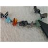 Image 3 : NECKLACE - BLACK ONYX & AGATE GEMSTONES