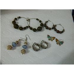 EARRINGS - ASSORTED - 5 TTL - some may be as-is