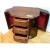 Image 4 : MAHOAGANY JEWELRY BOX - 3 DRAWER - 2 DOOR