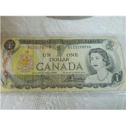 BANK NOTE - CANADA - $1- 1973