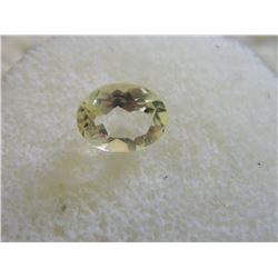 GEMSTONE - OVAL FACETED LIGHT YELLOW CITRINE - 9.0 X 7.1 X 4.6 mm - ~ 1.56 CT