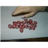Image 2 : GEMSTONE BEADS - RED HOWLITE TOURQUOISE 18.4 mm - 19pc