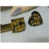 Image 4 : GOLD IN RESIN - MONEY CLIP AND HEART EARRING - GOLD SHOVEL & PICK WITH GOLD FLAKES