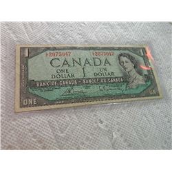 BANK NOTE - CANADA - $1 - 1954