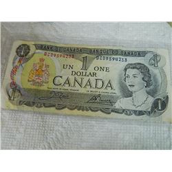 BANK NOTE - CANADA - $1- 1973