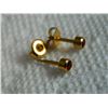 Image 1 : EARRINGS - "STUDEX" - GOLD PLATED - JANUARY BIRTHSTONE