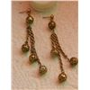 Image 1 : EARRINGS - 3 STRAND DANGLING - 2 3/4" LONG
