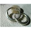 Image 3 : EARRINGS - LARGE HOOP - SILVER - 11.6gm