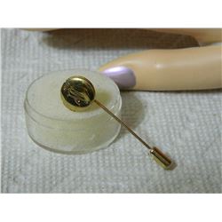 ESTATE - PIN - WITH LOCKET ON TOP - ETCHED FRONT dint in front