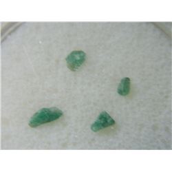 GEMSTONES - 4 NATURAL ROUGH CUT EMERALDS