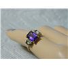 Image 5 : **** FEATURE ITEM **** RING - 1.83 CARAT AMETHYST, 1/2 CARAT MYSTIC GEMSTONE & 2 DIAMONDS IN 10KT SO
