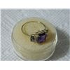 Image 7 : **** FEATURE ITEM **** RING - 1.83 CARAT AMETHYST, 1/2 CARAT MYSTIC GEMSTONE & 2 DIAMONDS IN 10KT SO