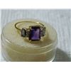 Image 9 : **** FEATURE ITEM **** RING - 1.83 CARAT AMETHYST, 1/2 CARAT MYSTIC GEMSTONE & 2 DIAMONDS IN 10KT SO