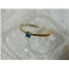 Image 5 : **** FEATURE ITEM **** RING - GENUINE BLUE DIAMOND SOLITAIRE IN 14KT SOLID YELLOW GOLD SETTING - INC