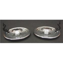 PAIR OF CHASE FIGURAL CANDLEHOLDERS